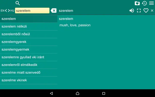 EN-HU Dictionary Free android App screenshot 1